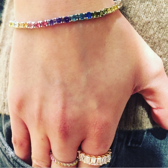 Adjustable Pullback Multi Color Rainbow Bracelet - Picture 4 of 4